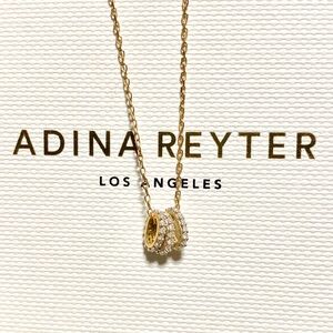 Adina Reyter 14k gold Bead Party Diamond 3’s Company Necklace